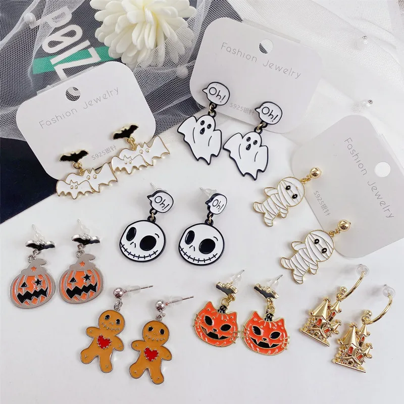 2021 Statement Cute Halloween S925 Silver Stud Ghost Cat Pumpkin Alloy Drop Earrings
2021 Statement Cute Halloween S925 Silver Stud Ghost Cat Pumpkin Alloy Drop Earrings
