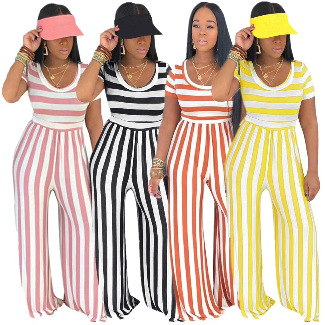 OEM/ODM Short Sleeve Striped Wide Feet Clothing Jumpsuits Sexy Rompers Womens Jumpsuit
OEM/ODM Short Sleeve Striped Wide Feet Clothing Jumpsuits Sexy Rompers Womens Jumpsuit
