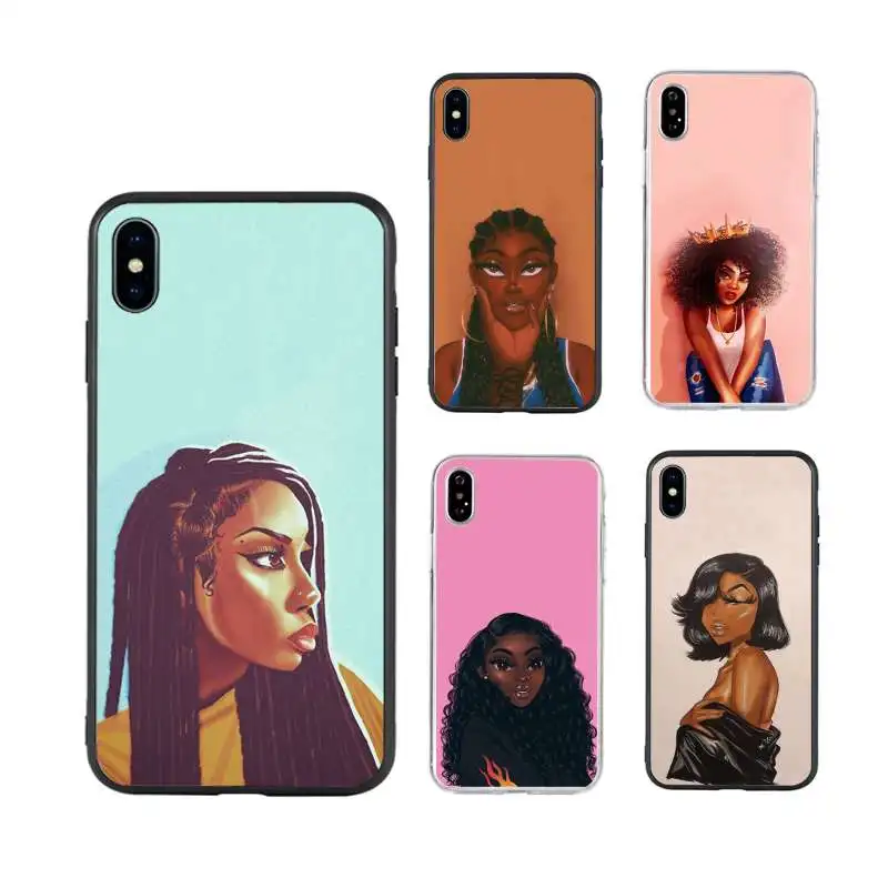 Sexy Cartoon Black girl phone case Melanin Poppin Black woman queen for iphone 11 case 6 6s 6SP 7 8 8S plus X XR XS max TPU case
Sexy Cartoon Black girl phone case Melanin Poppin Black woman queen for iphone 11 case 6 6s 6SP 7 8 8S plus X XR XS max TPU case