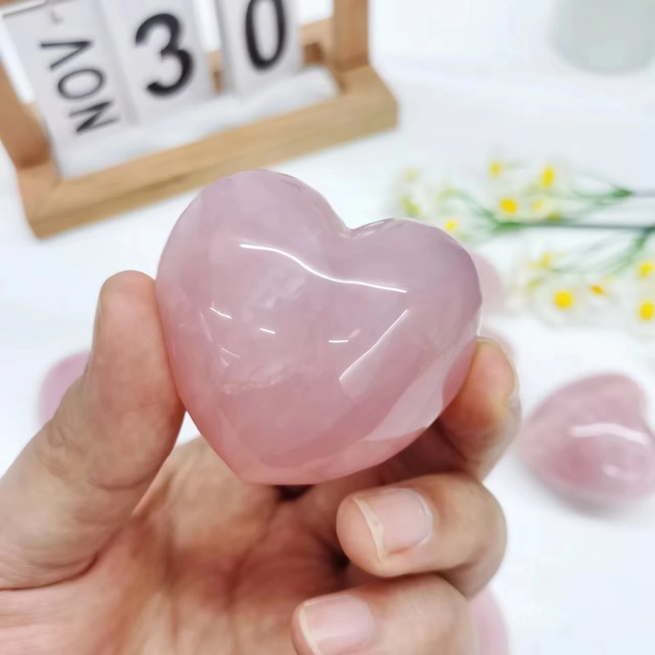 

Big Healing Heart Shaped Crystals Natural Quartz Gem stone Rose Quartz Crystals Hearts for Home Decor