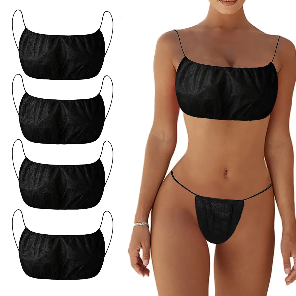 Disposable Bras Beauty Black Disposable Bra Women's Disposable Sunless Spray Tan Top Underwear Brassieres for Spray Tanning-L
Disposable Bras Beauty Black Disposable Bra Women's Disposable Sunless Spray Tan Top Underwear Brassieres for Spray Tanning-L
