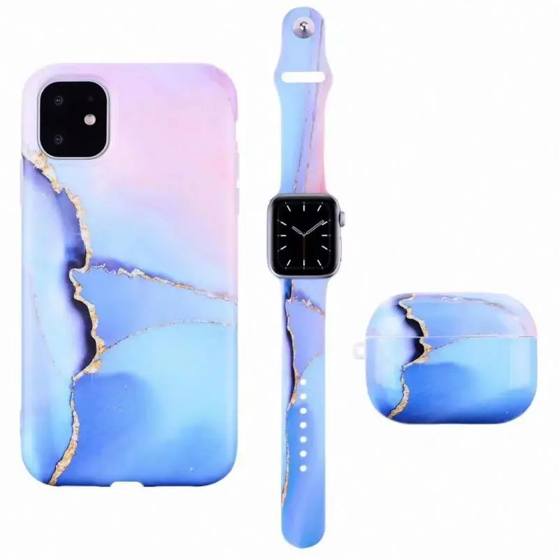 2021 New 3-in-1 Set Watch Band for Apple Watch Phone Case for iPhone 11 Earphone Protective Case for Airpods, 15 colors optional
2021 New 3-in-1 Set Watch Band for Apple Watch Phone Case for iPhone 11 Earphone Protective Case for Airpods, 15 colors optional