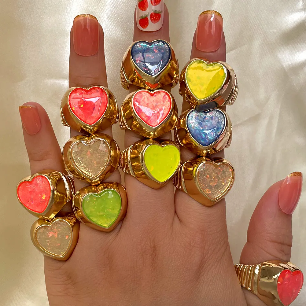2021 Fashion Jewelry Wholesale Women Love Heart Rhinestone Gemstone Ring Chunky Metal Rings, Mixed color
2021 Fashion Jewelry Wholesale Women Love Heart Rhinestone Gemstone Ring Chunky Metal Rings, Mixed color