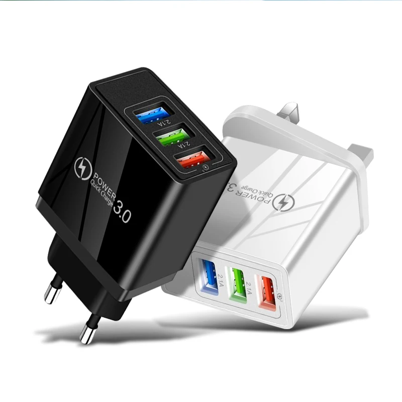 Factory Wholesale Original Quality UK US EU 3 Port LED Fast Charging Mobile Cell Phone Travel Phone USB Wall Charger, Black,white
Factory Wholesale Original Quality UK US EU 3 Port LED Fast Charging Mobile Cell Phone Travel Phone USB Wall Charger, Black,white