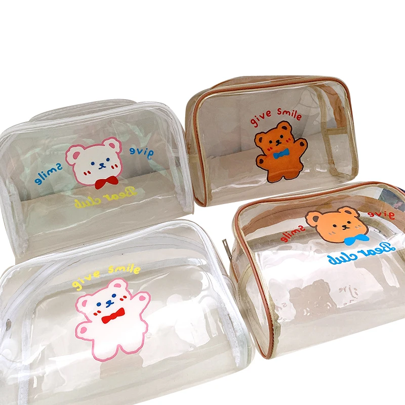 Fast delivery waterproof cartoon bear clear pvc cosmetic bag clear toliletry storage bag for stationery
Fast delivery waterproof cartoon bear clear pvc cosmetic bag clear toliletry storage bag for stationery