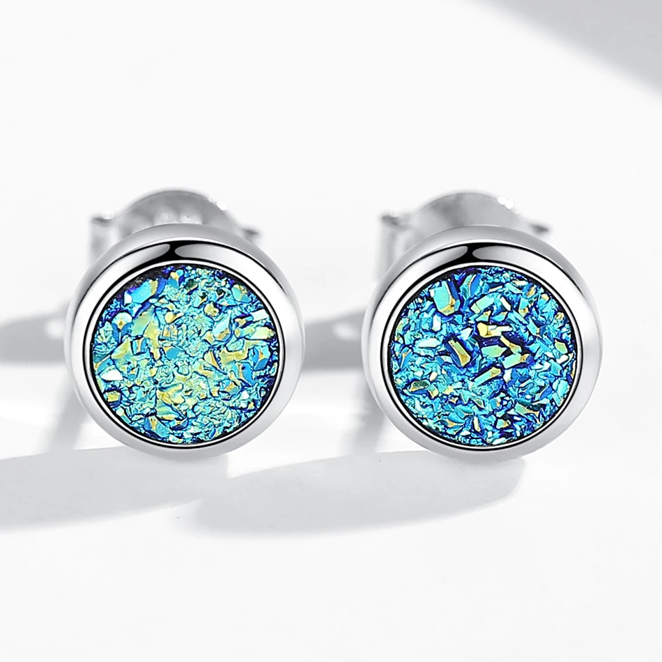 Forewe Boho Style 925 Sterling Silver Natural Druzy Stone Earrings For women Round Stud Earrings
Forewe Boho Style 925 Sterling Silver Natural Druzy Stone Earrings For women Round Stud Earrings