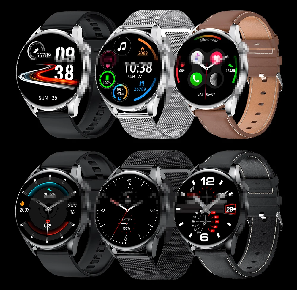 

wear3 Smart watch BT Call Talking Customize watch face Notifications sync music play Steps Sleep monitor Heart rate