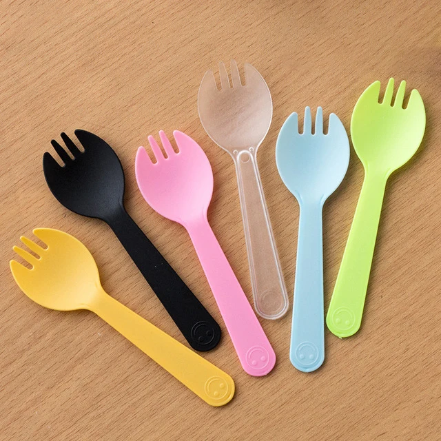 100% food grade 113mm disposable Small Plastic Salad Ice Cream Dessert Fork Spoon Spork 100pcs*20 polybags/carton, Black,pink,light yellow,blue,green,clear,
100% food grade 113mm disposable Small Plastic Salad Ice Cream Dessert Fork Spoon Spork 100pcs*20 polybags/carton, Black,pink,light yellow,blue,green,clear,