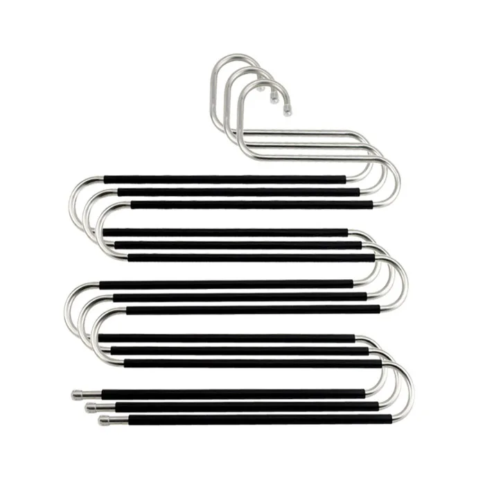5 in 1 pants hanger multi layer trousers hanger stainless steel hangers, Silver and black
5 in 1 pants hanger multi layer trousers hanger stainless steel hangers, Silver and black
