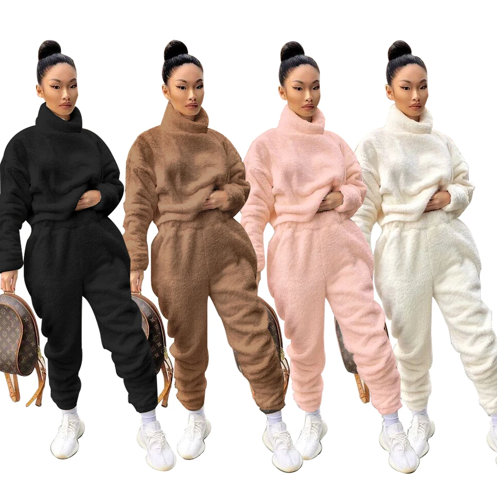 Women Thick Suit Fashionable Casual Cute Top And Bottom Coral Fleece Semi-Turtleneck 2022 Women Clothing 2 Piece Set
Women Thick Suit Fashionable Casual Cute Top And Bottom Coral Fleece Semi-Turtleneck 2022 Women Clothing 2 Piece Set