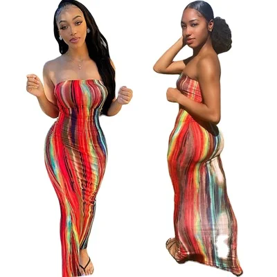 Fashion Sexy Strapless Casual Colorful Tie dye Girls' Party Women Best Selling Monsoon Dress
Fashion Sexy Strapless Casual Colorful Tie dye Girls' Party Women Best Selling Monsoon Dress
