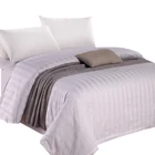Luxury Microfiber Striped Bedsheet Set 100% Polyester Duvet Cover Quilt Blanket