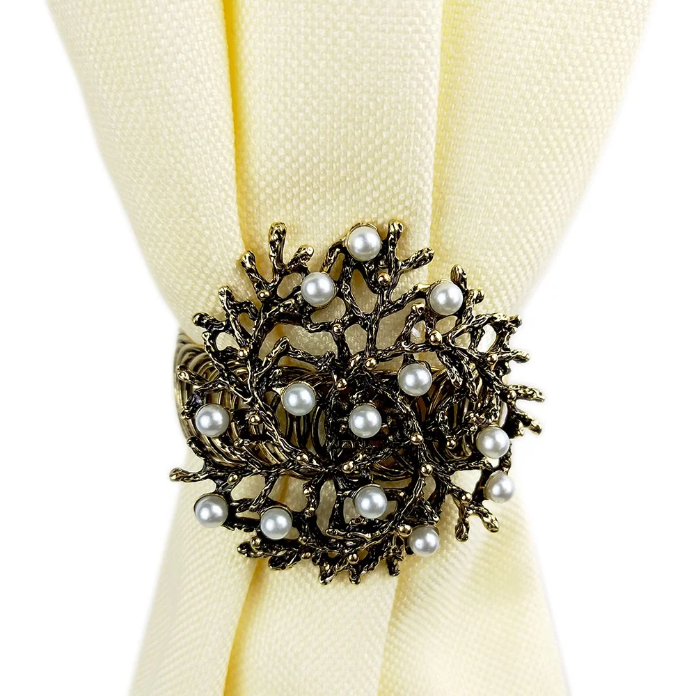 pearls jewelled coral curtain buckle,vintage curtain chain 
pearls jewelled coral curtain buckle,vintage curtain chain