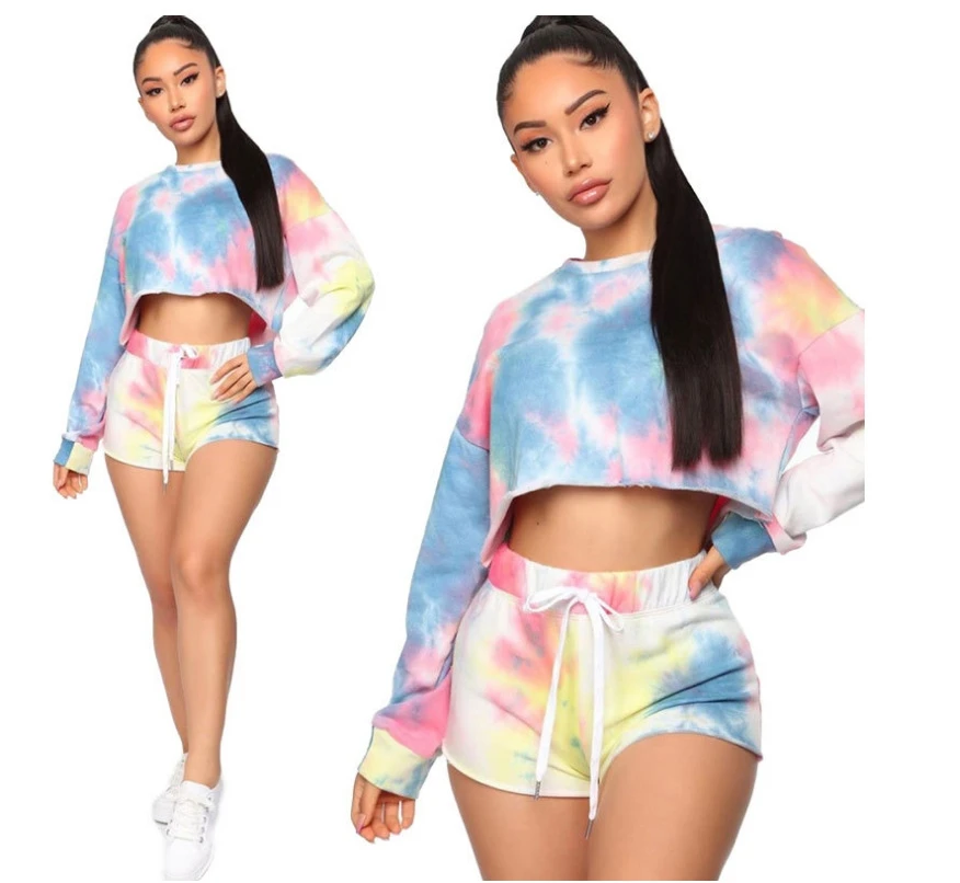 Autumn new trade women's leisure sport tie-dye long sleeve set of two sets fashion women tie dye casual wear
Autumn new trade women's leisure sport tie-dye long sleeve set of two sets fashion women tie dye casual wear