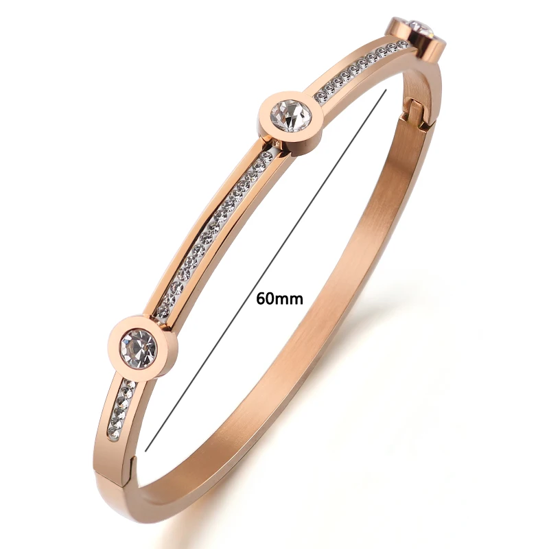 Korean fashion titanium steel oval open bracelet stainless steel micro-inlaid zircon bracelet factory direct sales, Rose gold
Korean fashion titanium steel oval open bracelet stainless steel micro-inlaid zircon bracelet factory direct sales, Rose gold