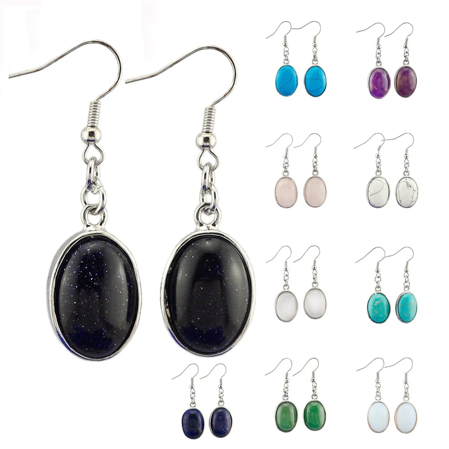 Amethysts Rose Quartzs Lapis Lazuli Stone Stud Earrings Dyed & Natural jewelry for Women Fashion Earring Gift
Amethysts Rose Quartzs Lapis Lazuli Stone Stud Earrings Dyed & Natural jewelry for Women Fashion Earring Gift