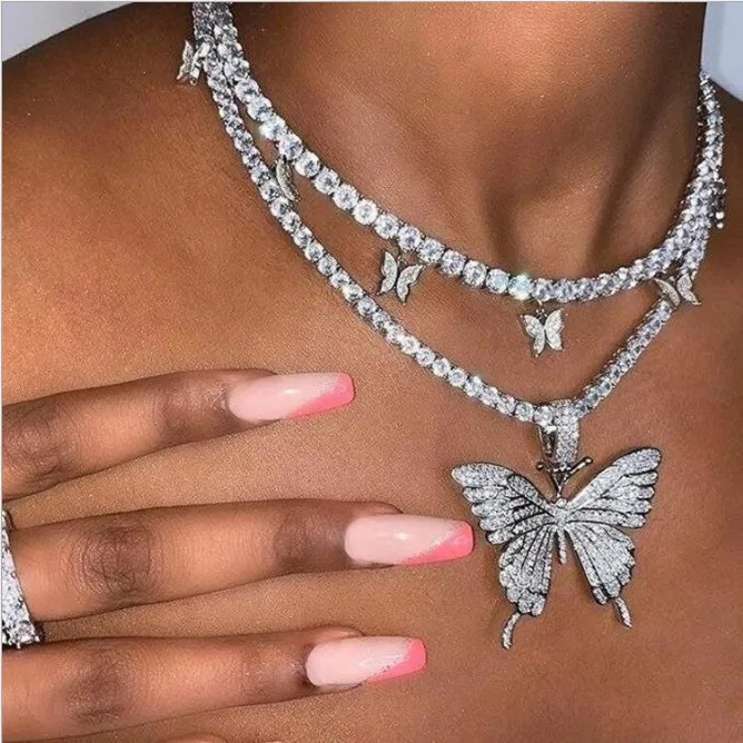 European Statement Bling Big Butterfly Pendant Necklace Jewelry Chain Crystal Rhinestone Butterfly Choker Necklace Jewelry, As the pictures
European Statement Bling Big Butterfly Pendant Necklace Jewelry Chain Crystal Rhinestone Butterfly Choker Necklace Jewelry, As the pictures