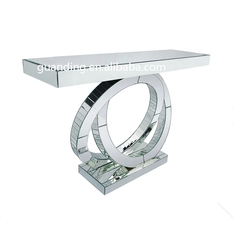 Modern elegant home decor mirrored furniture silver glass mirrored console table entrance table
Modern elegant home decor mirrored furniture silver glass mirrored console table entrance table