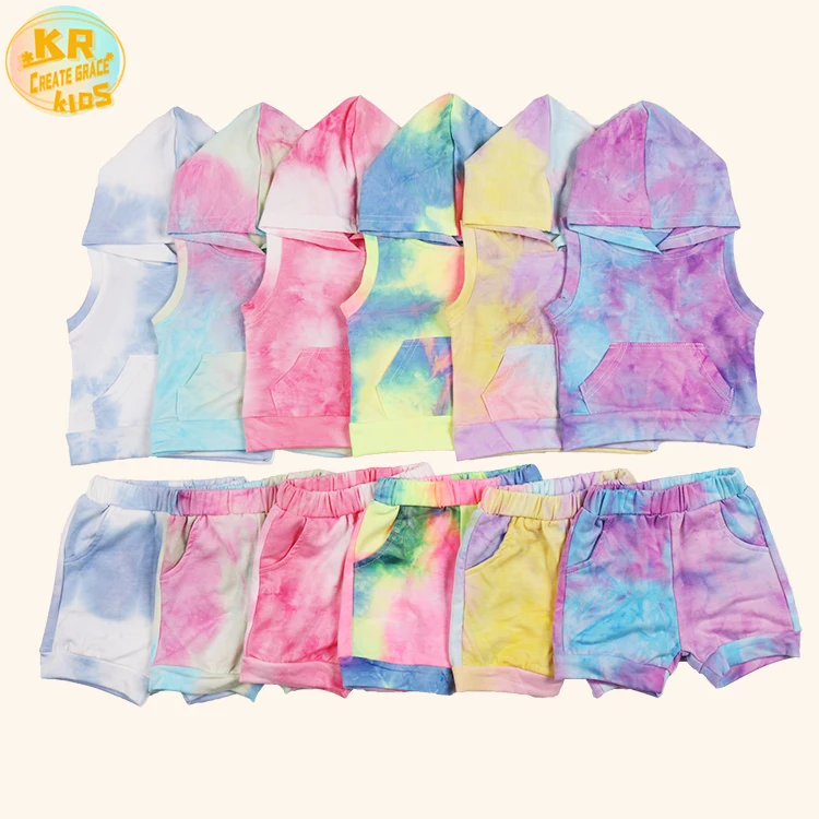 Fashionable Tie Dye Summer Outfits 2pcs Hoodies Kid Clothing Girls' Clothing Sets, Customized color
Fashionable Tie Dye Summer Outfits 2pcs Hoodies Kid Clothing Girls' Clothing Sets, Customized color