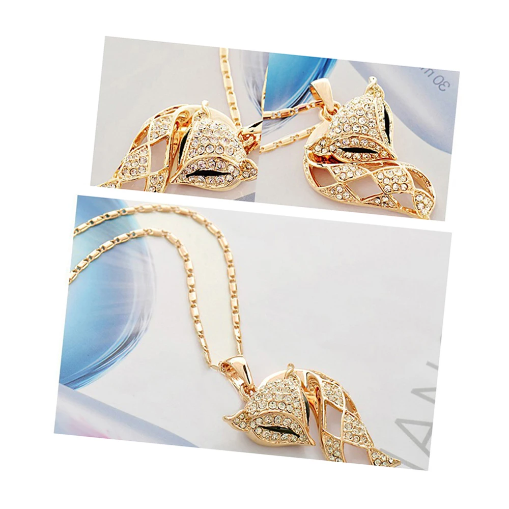 Personality Female copper alloy jewelry Korean Fox Necklace Earring Bracelet gold plated jewelry filled Jewelry Sets
Personality Female copper alloy jewelry Korean Fox Necklace Earring Bracelet gold plated jewelry filled Jewelry Sets