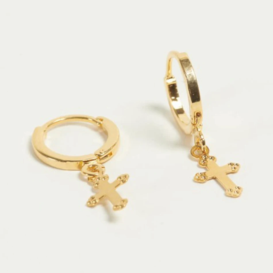 fashion gift 18k gold plated luxury jewelry 925 sterling silver simple style cross pendant hoop earrings for women party
fashion gift 18k gold plated luxury jewelry 925 sterling silver simple style cross pendant hoop earrings for women party