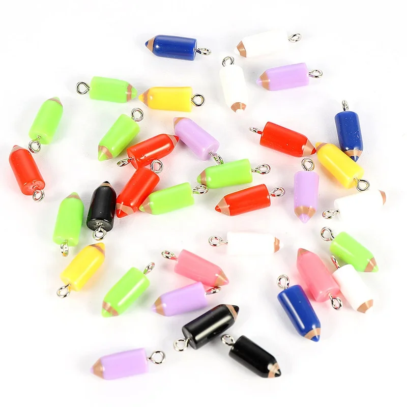 Wholesale Mixed Colors 10pcs Resin Cute Pencil Charms DIY Pencil Pendant Earrings bracelet necklace Jewelry making Accessories, Picture
Wholesale Mixed Colors 10pcs Resin Cute Pencil Charms DIY Pencil Pendant Earrings bracelet necklace Jewelry making Accessories, Picture