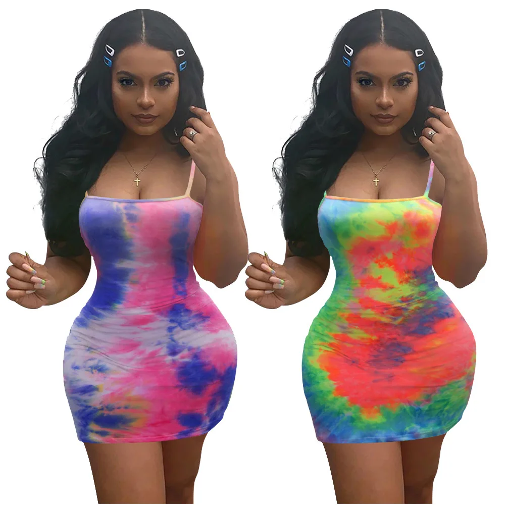 2020 New Summer Fashion Sleeveless Strap Girl Casual Bodycon Clothing Mini Tie Dye Summer Dresses Women
2020 New Summer Fashion Sleeveless Strap Girl Casual Bodycon Clothing Mini Tie Dye Summer Dresses Women