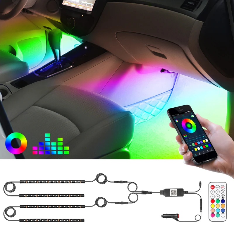 4PCS 33 CM 5050 RGB Auto Pedal Foot Decoration Car LED Sound Control Interior Atmosphere Light
4PCS 33 CM 5050 RGB Auto Pedal Foot Decoration Car LED Sound Control Interior Atmosphere Light