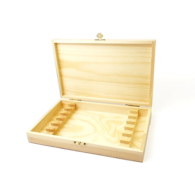 natural pine wood cutlery box fork box wooden box gift