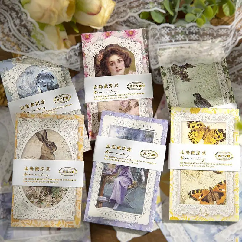 50sheets Material Paper Mountain and Sea Hidden Deep Meaning Series Vintage Lace Border Notebook Basic Decorative Base Paper
50sheets Material Paper Mountain and Sea Hidden Deep Meaning Series Vintage Lace Border Notebook Basic Decorative Base Paper
