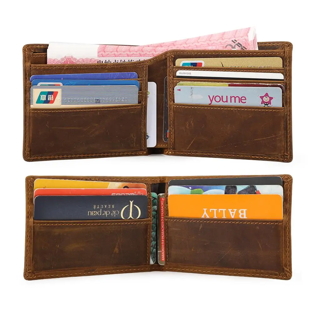 TIDING Brown Vintage Genuine Leather Custom Multi Card Wallet Short Wallet Wholesale, Customized color
TIDING Brown Vintage Genuine Leather Custom Multi Card Wallet Short Wallet Wholesale, Customized color