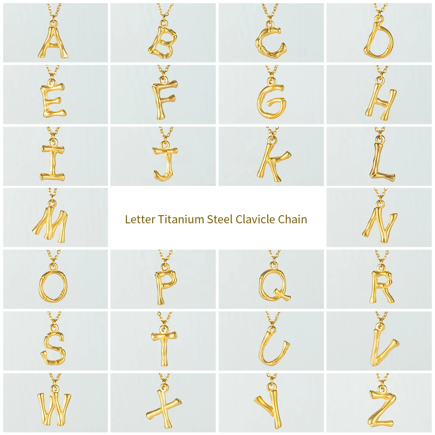 2021 new England simple stainless steel ins trendy clavicle chain 26-letter hip hop necklace for women, 2 color
2021 new England simple stainless steel ins trendy clavicle chain 26-letter hip hop necklace for women, 2 color
