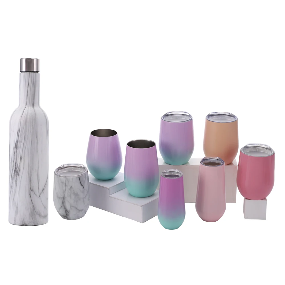 Gift Set Stainless Steel Wine Cup Set12oz Egg Cups And 25oz Wine Bottle Double Wall Vacuum Insulated Wine Bottle Set
Gift Set Stainless Steel Wine Cup Set12oz Egg Cups And 25oz Wine Bottle Double Wall Vacuum Insulated Wine Bottle Set