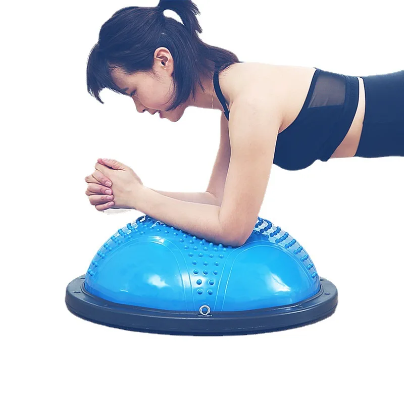 Wave ball semicircle balance ball thickening explosion-proof fitness training equipment Pilates feet step on home yoga ball, Blue
Wave ball semicircle balance ball thickening explosion-proof fitness training equipment Pilates feet step on home yoga ball, Blue