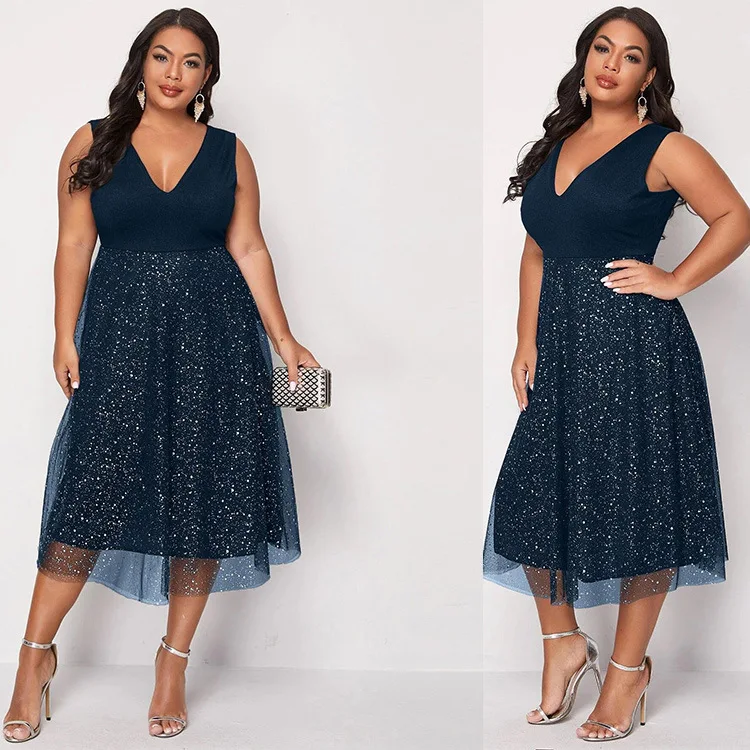 Intellectual Women'S Clothing Large Size Mid-Waist V-Neck Sexy Blue Slim Polka Dot Dress Wholesale
Intellectual Women'S Clothing Large Size Mid-Waist V-Neck Sexy Blue Slim Polka Dot Dress Wholesale