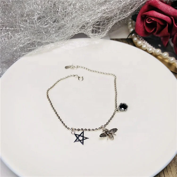 100% 925 Sterling Silver Fashion Fine Woman Girl Birthday Party Gift Vintage Star anklets
100% 925 Sterling Silver Fashion Fine Woman Girl Birthday Party Gift Vintage Star anklets