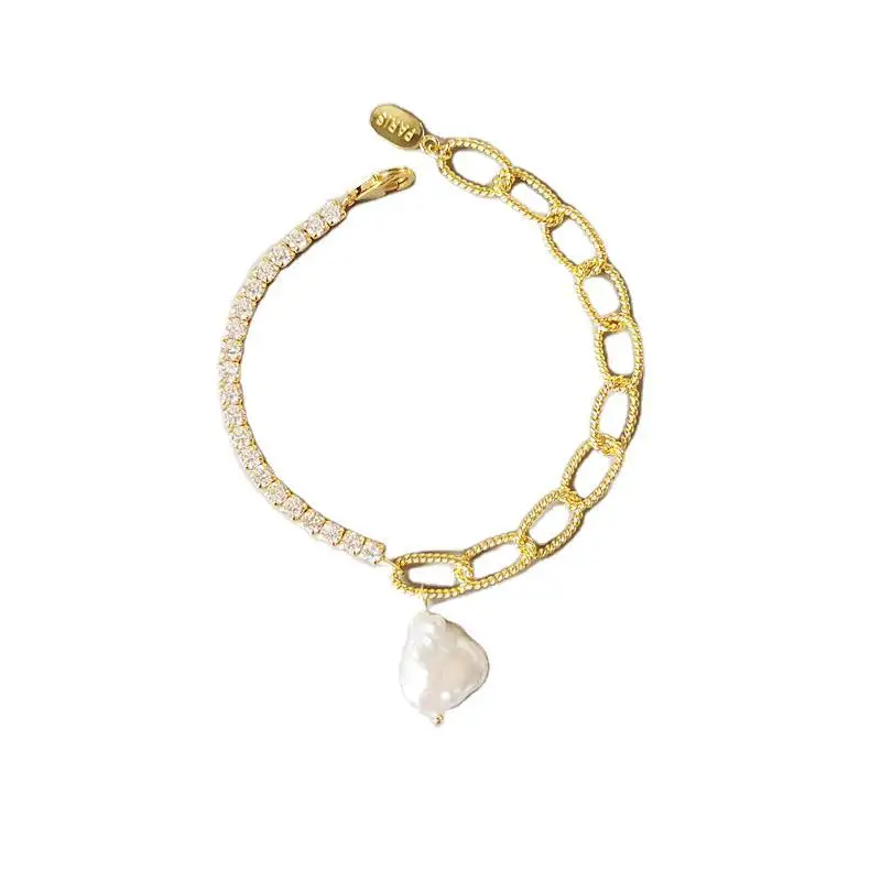 Trendy Bracelets 2021 Sterling Silver 925 Pearl charm twisted chunky Cuban Chain Zircon Tennis bracelets
Trendy Bracelets 2021 Sterling Silver 925 Pearl charm twisted chunky Cuban Chain Zircon Tennis bracelets