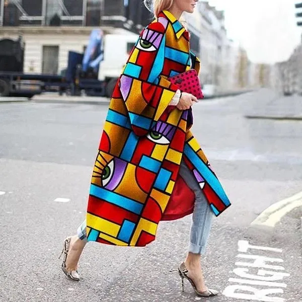 Long Length Women Jackets and Coats 2021 Streetwear Flared Sleeve Printed Loose Windbreaker Straight Lapel Trench Coat Women, As picture
Long Length Women Jackets and Coats 2021 Streetwear Flared Sleeve Printed Loose Windbreaker Straight Lapel Trench Coat Women, As picture