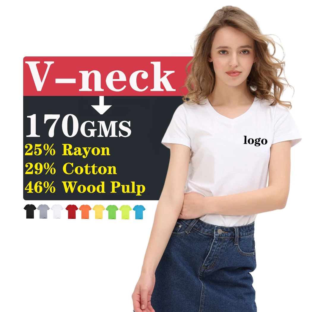 Wholesale 100% Cotton Vneck Tshirt Printing Short Sleeved T-shirt Printed V Neck T Shirt For Women
Wholesale 100% Cotton Vneck Tshirt Printing Short Sleeved T-shirt Printed V Neck T Shirt For Women