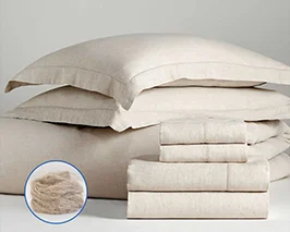 50% flax linen 50% cotton all sizes 4 pc bedding set