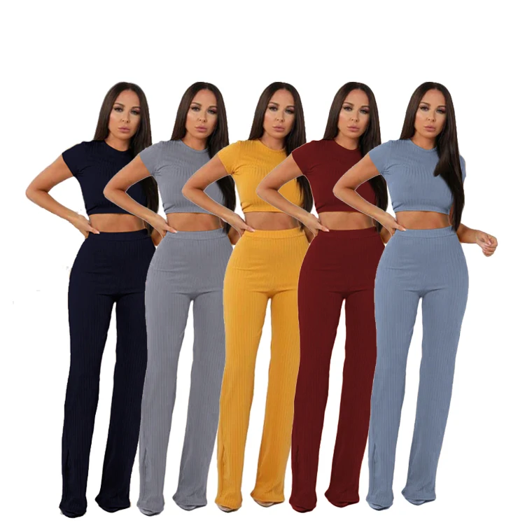 D96932 2021 fashion two piece set of women's cotton casual style wide leg pants two piece set women clothing
D96932 2021 fashion two piece set of women's cotton casual style wide leg pants two piece set women clothing