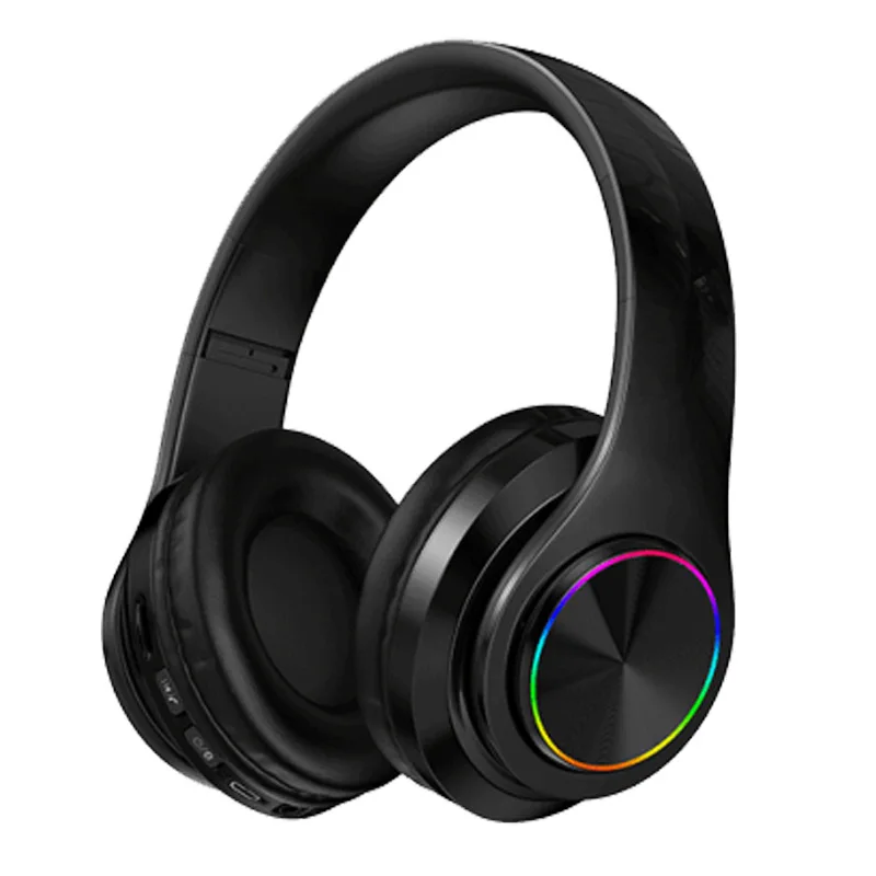B39 earphone Colorful LED light BT5.0 Headband Headset foldable over ear wireless headphones with microphone
B39 earphone Colorful LED light BT5.0 Headband Headset foldable over ear wireless headphones with microphone