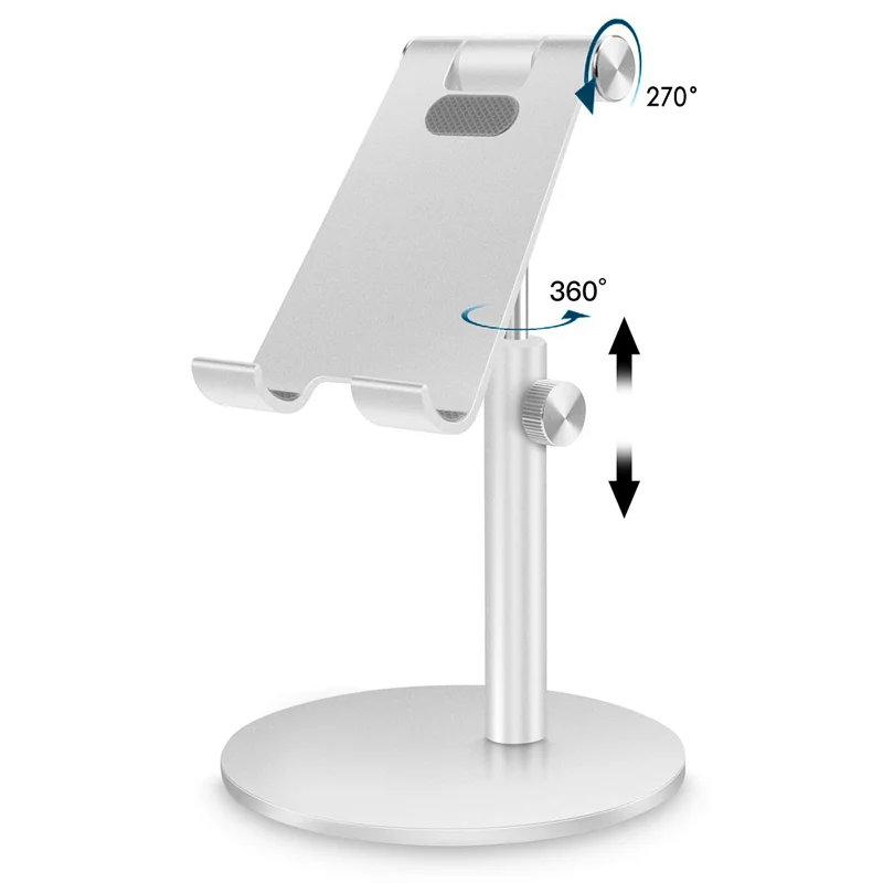 Desktop universal silicone tablet adjustable smart cell phone stand, Black/silver/rose gold
Desktop universal silicone tablet adjustable smart cell phone stand, Black/silver/rose gold