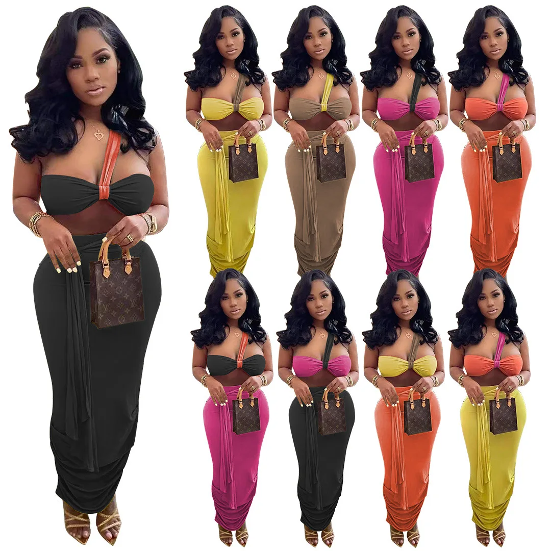 Summer Beach Outfits for Women Ladies Halter 2 Two Piece Sexy Halter Bra Top And Long Maxi Skirt Set, Black,orange,rose red
Summer Beach Outfits for Women Ladies Halter 2 Two Piece Sexy Halter Bra Top And Long Maxi Skirt Set, Black,orange,rose red