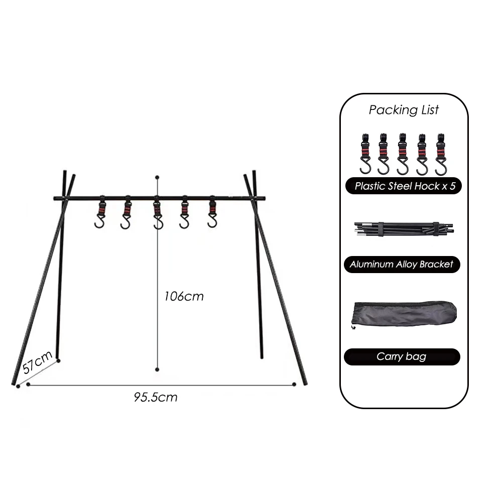 ultralight outdoor camping aluminum alloy tableware cookware rack storage tripod hanger with hood, Custom colors
ultralight outdoor camping aluminum alloy tableware cookware rack storage tripod hanger with hood, Custom colors