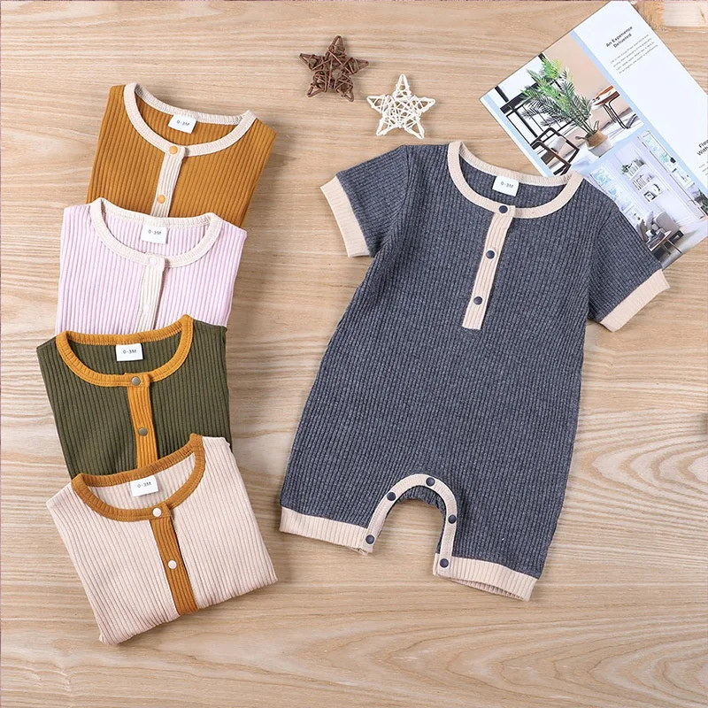 2021 Newborn Infant Baby Boys Girls Romper Cotton Knitted Ribbed Long Sleeve Solid Jumpsuit Clothes For Newborns Baby Romper, As picture
2021 Newborn Infant Baby Boys Girls Romper Cotton Knitted Ribbed Long Sleeve Solid Jumpsuit Clothes For Newborns Baby Romper, As picture