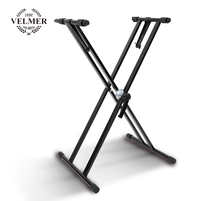 VELMER 1892 THE RHINE Factory sale music piano Double-x adjustable keyboard stand with telescopic rod, Black
VELMER 1892 THE RHINE Factory sale music piano Double-x adjustable keyboard stand with telescopic rod, Black