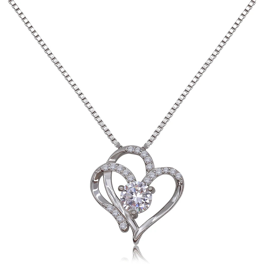 Sterling silver 925 Heart Crystal Pendant Necklace For Women Wholesale Jewelry gift for mother daughter necklace
Sterling silver 925 Heart Crystal Pendant Necklace For Women Wholesale Jewelry gift for mother daughter necklace