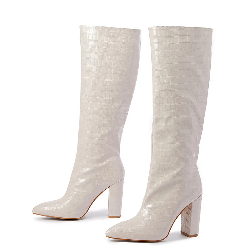 2021 Ins Style Hot Sale Women's Boots Pointed Toe Thick High Heel Solid Color Knee High Leather Boot Heels
2021 Ins Style Hot Sale Women's Boots Pointed Toe Thick High Heel Solid Color Knee High Leather Boot Heels