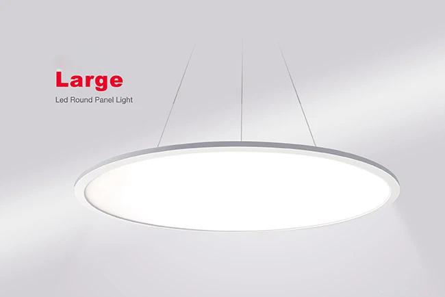 40w black white frame suspended double sided transparent round led ceiling panel light 600mm